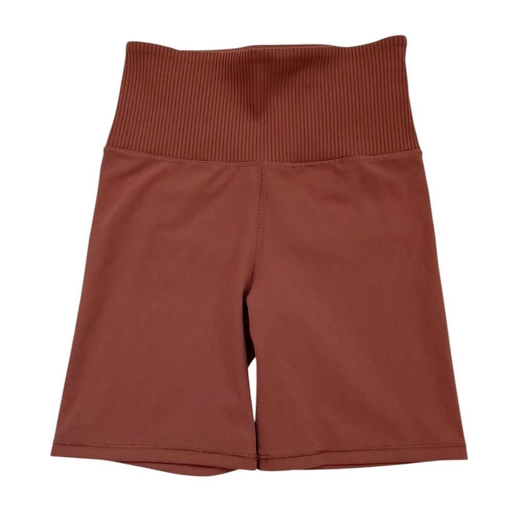 Vuori Rib Studio Short Womens XS Cedar Stretch Comfort Training Athleisure Gym
